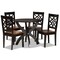 Baxton Studio Anila Modern and Contemporary Two-Tone Dark Brown and Walnut Brown Finished Wood 5-Piece Dining Set 179-11389-10902-Zoro - alternate 1